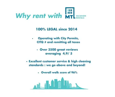 a flyer for a charity event with a city skyline at The Parkview By MTLVacationRentals in Montréal